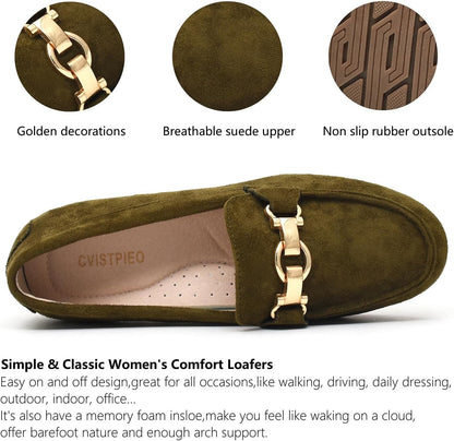 Loafers for Women Business Casual Shoes Comfortable & Lightweight Penny Loafers Slip On Work Flats