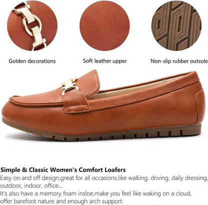 Loafers for Women Business Casual Shoes Comfortable & Lightweight Penny Loafers Slip On Work Flats